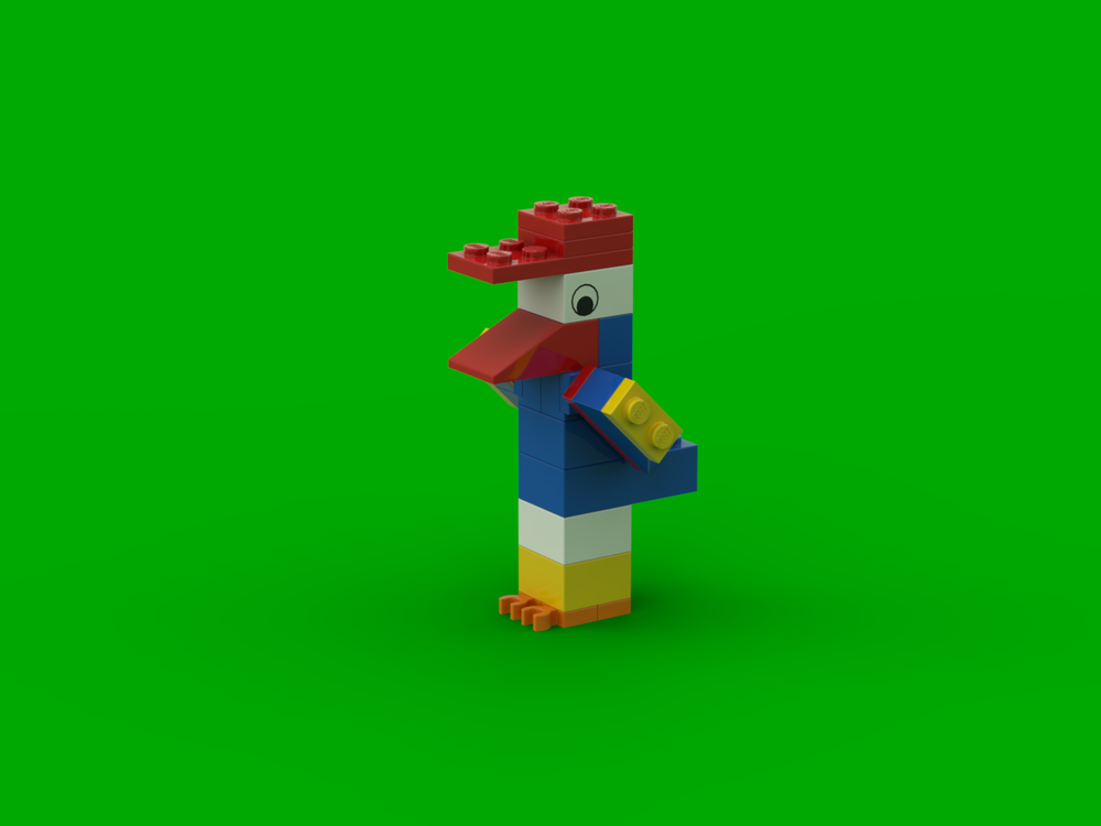 Lego Duck in a suit and cap