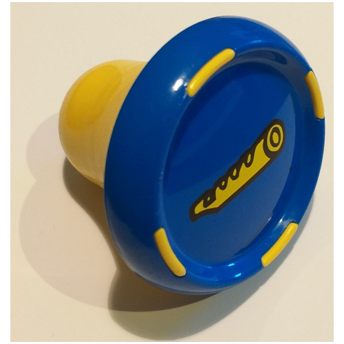 Lego Music Builder Sound Plug with Yellow Base and Yellow Flute Print