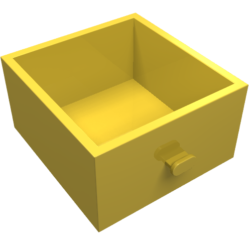 Lego Homemaker Drawer 4 x 4 x 2 / Yellow