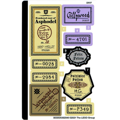 Lego Sticker Sheet for Set 76391-1 / [No Color/Any Color]
