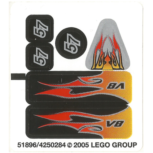 Lego Sticker Sheet for Set 8643-1