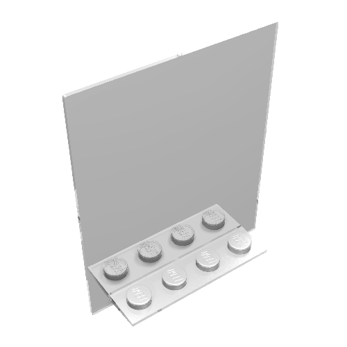 Lego Door 2 x 5 x 5 Swivel, Flat Base / Trans-Clear