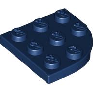 Lego Plate Round Corner 3 x 3 / Dark Blue