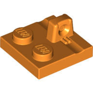 Lego Hinge Plate 2 x 2 Locking with 1 Finger on Top / Orange