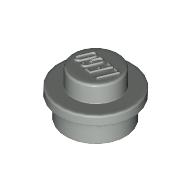 Lego Plate Round 1 x 1 with Solid Stud / Light Gray