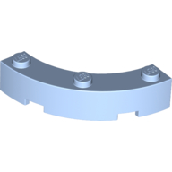 Lego Brick Round Corner 4 x 4 Macaroni Wide with 3 Studs / Bright Light Blue