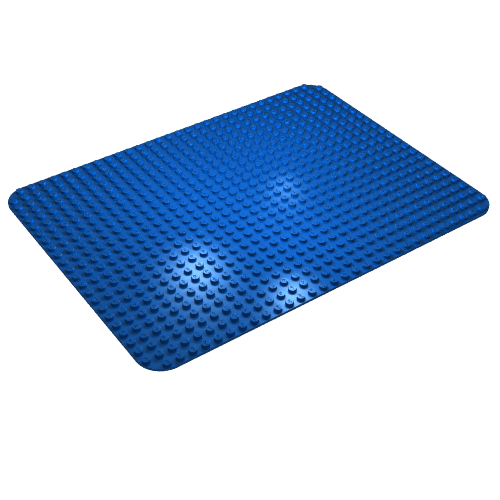 Lego Baseplate 24 x 32 with Rounded Corners / Blue