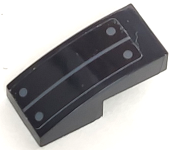 Lego Slope, Curved 2 x 1 x 2/3 with Dark Bluish Gray Line and Rivets Pattern (Sticker) - Set 70916