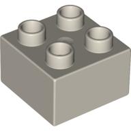 Lego Duplo Brick 2 x 2 / Very Light Gray