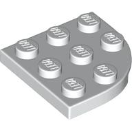 Lego Plate Round Corner 3 x 3 / White
