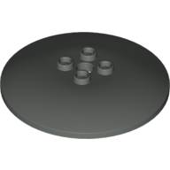 Lego Dish 6 x 6 Inverted (Radar) with Hollow Studs / Dark Gray