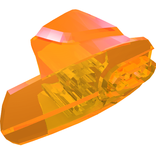 Lego Large Figure Limb Cover, Size 5, Armor with Ball Joint Socket / Trans-Orange