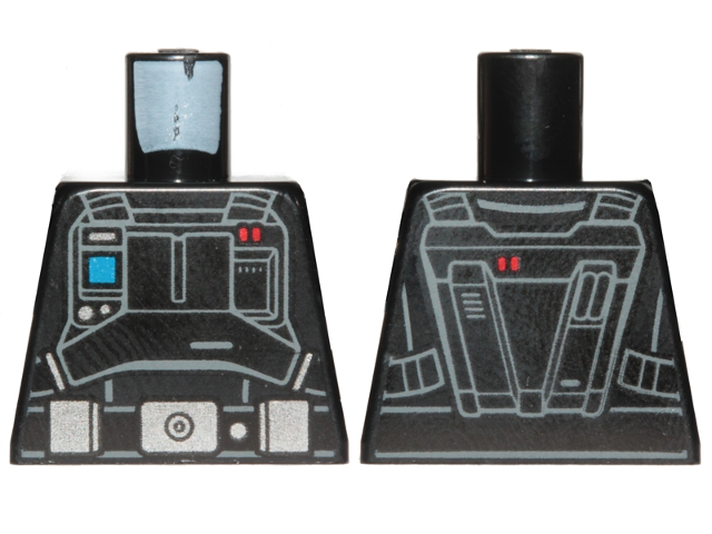Lego Torso SW Imperial Emigration Officer Jumpsuit Pattern / Black