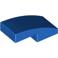 Lego Brick Curved 2 x 1 No Studs [1/2 Bow] / Blue