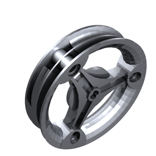 Lego Wheel 70 x 14 mm Futuristic / Metallic Silver