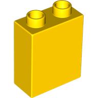 Lego Duplo Brick 1 x 2 x 2 with Birthday Cake Print / Yellow
