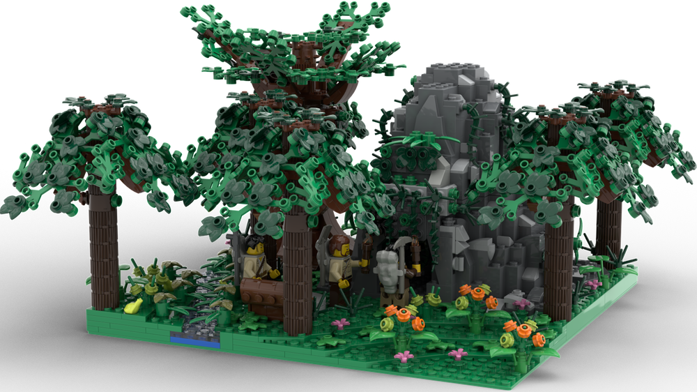 Lego Cave in the woods
