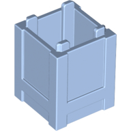 Lego Container Box 2 x 2 x 2 - Top Opening / Bright Light Blue