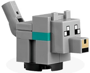 Lego Minecraft Wolf, Tamed, Baby - Brick Built