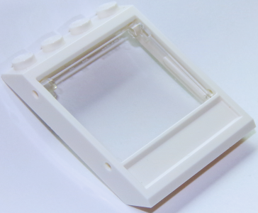 Lego Window 4 x 4 x 3 Roof with Bottom Panel with Trans-Clear Glass (60806 / 60603)