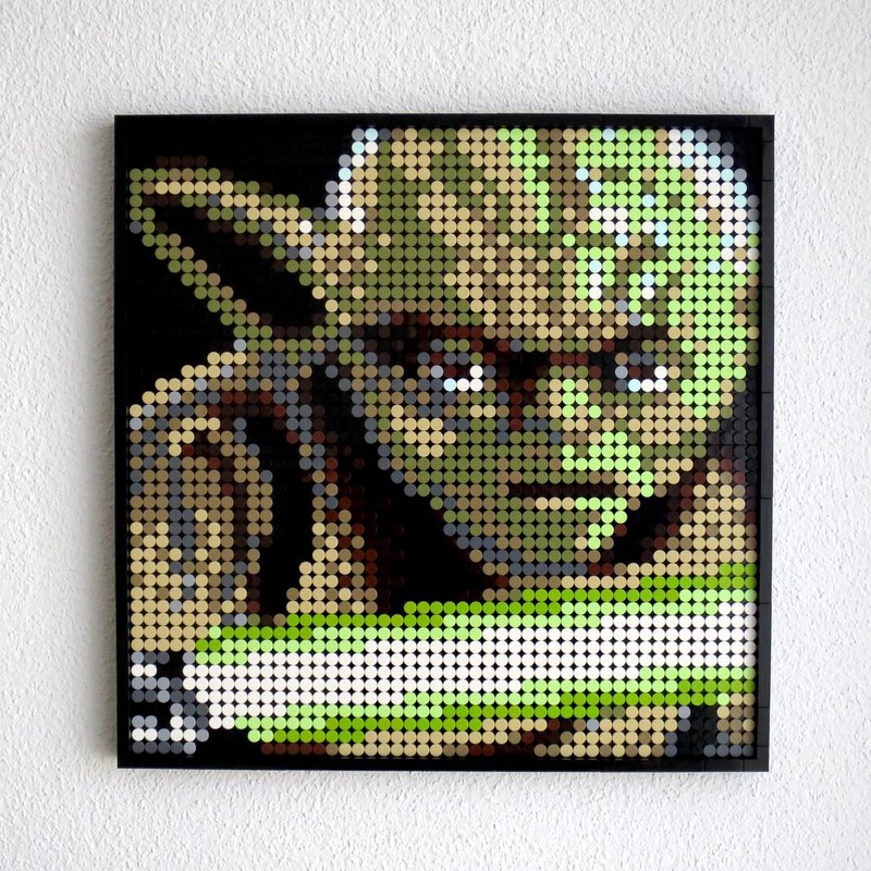Lego Yoda – Lightsaber Attack – Mosaic