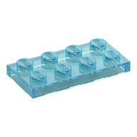 Lego Plate 2 x 4 / Trans-Light Blue
