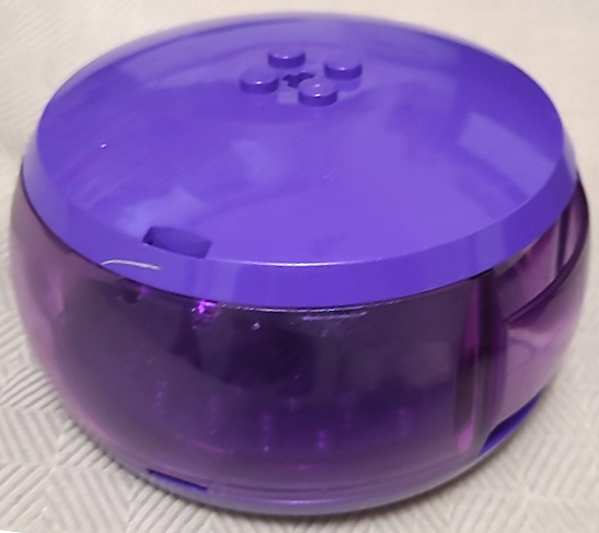 Lego Container, X-Pod Caps with Trans-Medium Purple Barrel (47675 / 47676 / 47674)
