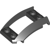 Lego Wheel Arch, Curved Wedge 4 x 3 with 2 x 2 Opening and 4 Studs / Black