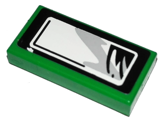 Lego Tile 1 x 2 with Mirror Side-view Pattern Model Left (Sticker) - Set 8479