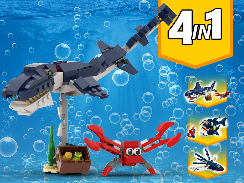 Lego 31088 Sea Dinosaur Mosasaur Alternative Build