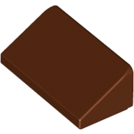 Lego Brick Sloped 30° 1 x 2 x 2/3 / Reddish Brown