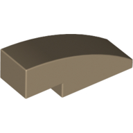 Lego Brick Curved 3 x 1 No Studs / Dark Tan