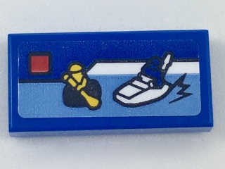 Lego Tile 1 x 2 with Miniature Set 60126 Pattern (Sticker) - Set 40178