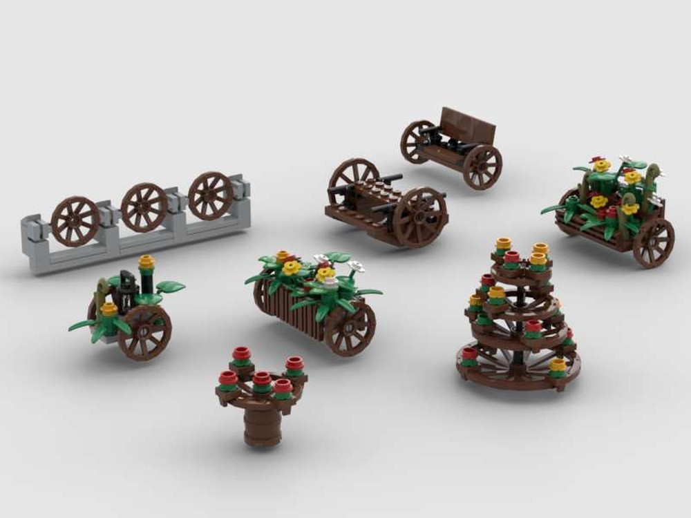 Lego Gartendekoration Wagenrad - garden decoration wagon wheel