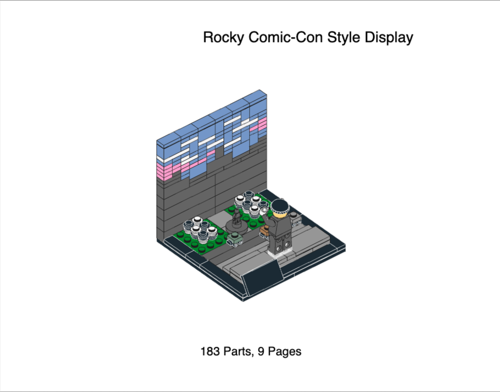 Lego Rocky Comic-Con Style Display