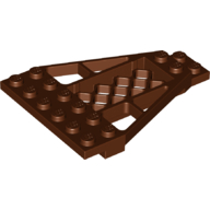 Lego Wedge Plate 8 x 6 x 2/3 with Grille / Reddish Brown