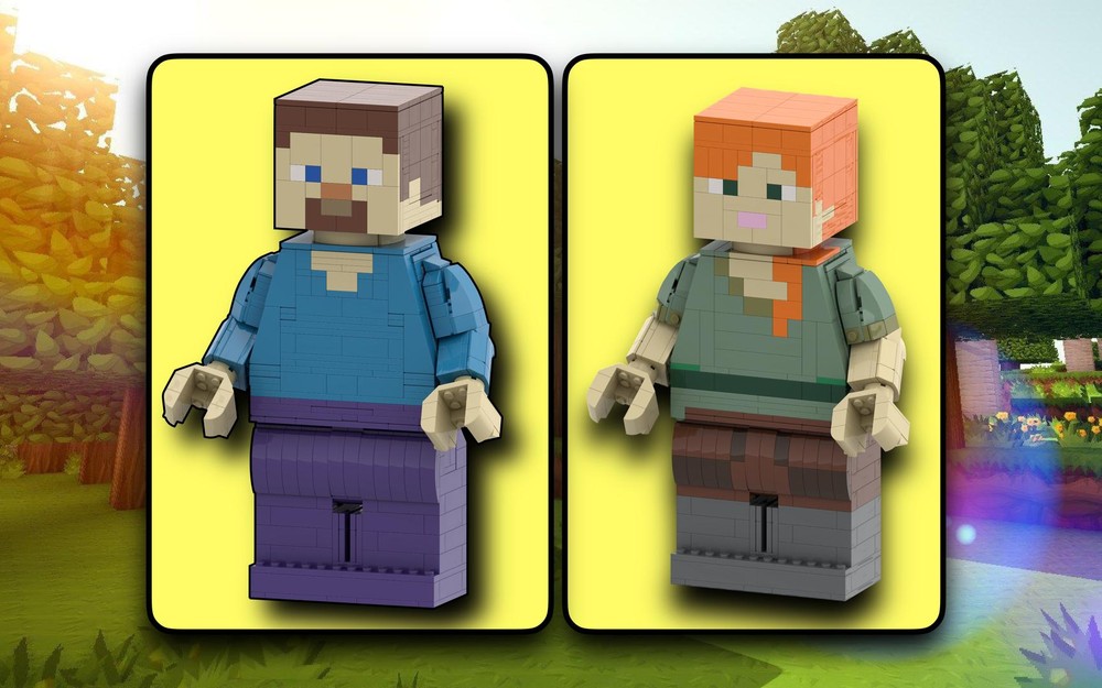 Lego You and Me - Up-Scaled Minifigure Bundle - Steve and Alex