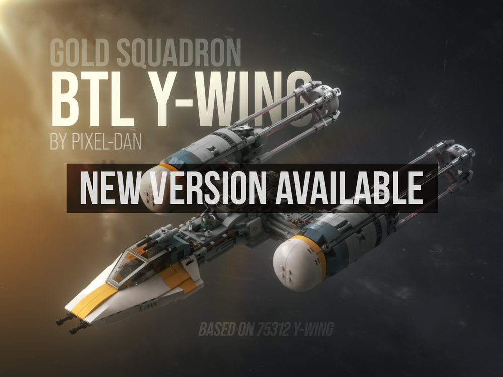 Lego PiXEL-DANs BTL-A4 YWING Gold Squadron // 75172 - Modification // UCS Style // MINIFIG SCALE