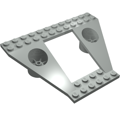Lego Wing Plate Bi-level 12 x 9 (Exploriens) / Light Gray