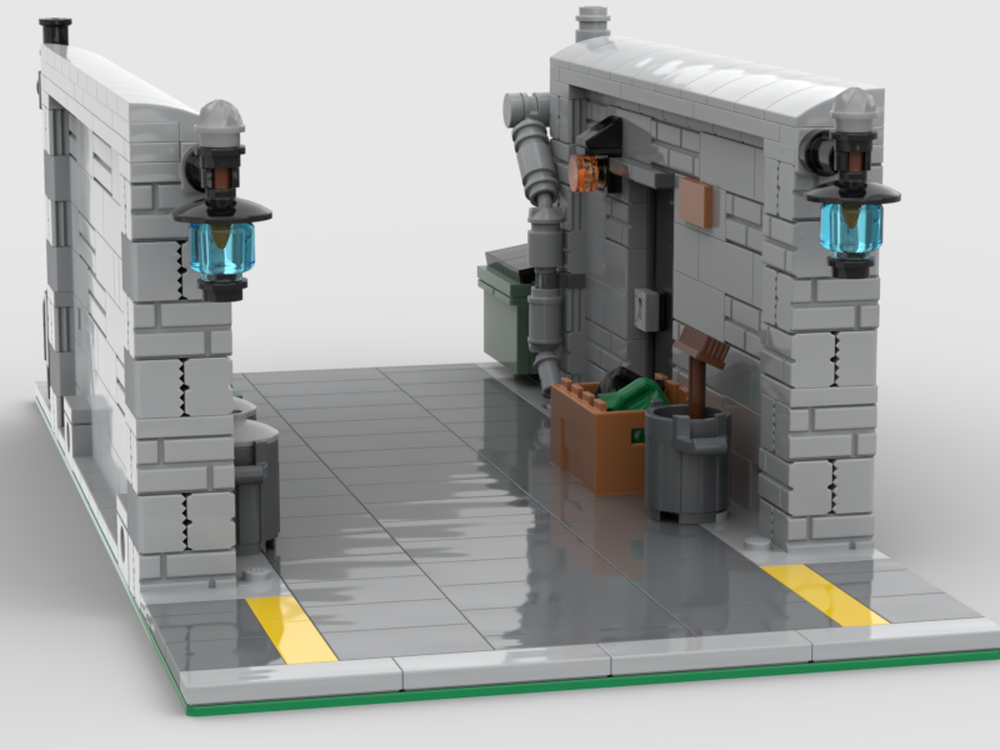 Lego Alleyway, modular scale