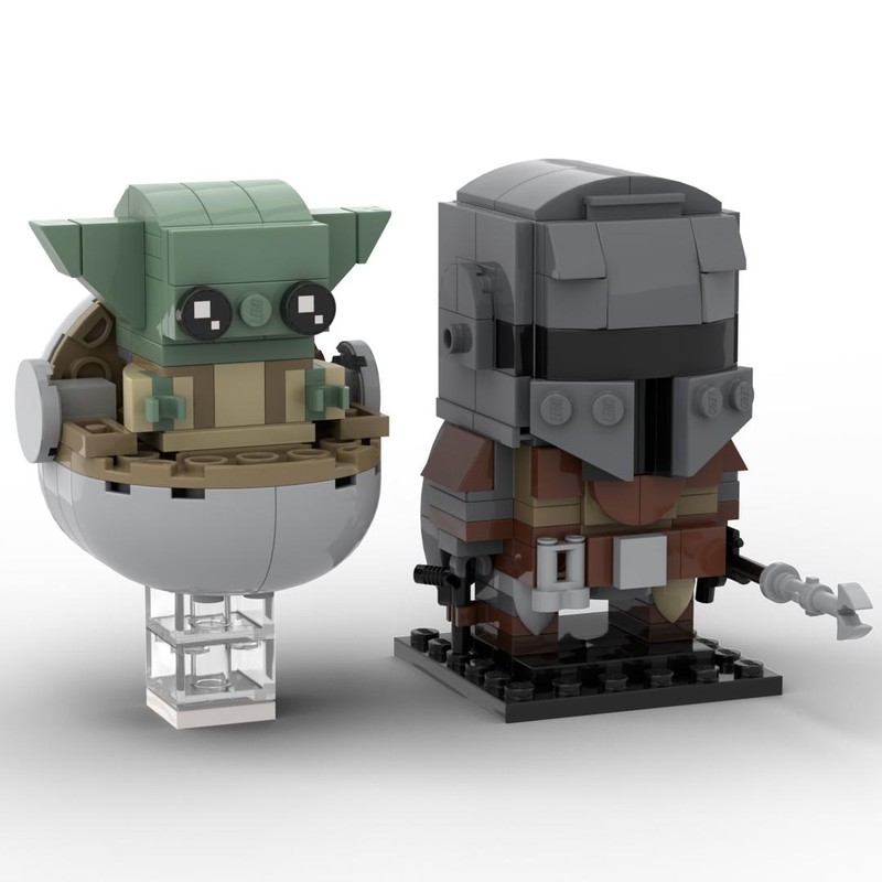 Lego Mandalorian and Baby Yoda