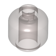 Lego Minifig Head [Plain] [Vented Stud - 2 Holes] / Trans-Brown