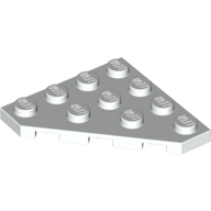 Lego Wedge Plate 4 x 4 Cut Corner / White