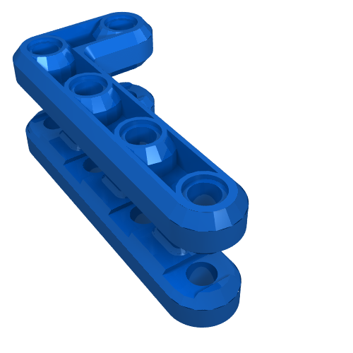 Lego Technic Beam 3 x 7 L-Shape Double / Blue