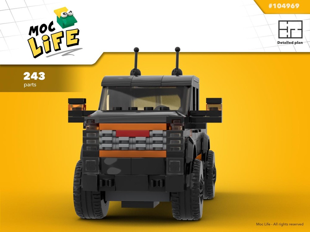 Lego GMC Sierra 1500 quad cab small bed Harley Davidson