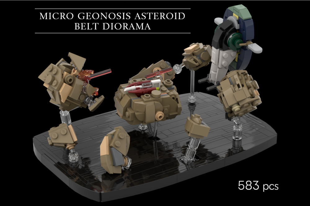 Lego Micro Geonosis Asteroid Belt Diorama