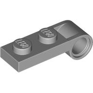 Lego Plate Special 1 x 2 with Pin Hole On Side / Light Bluish Gray