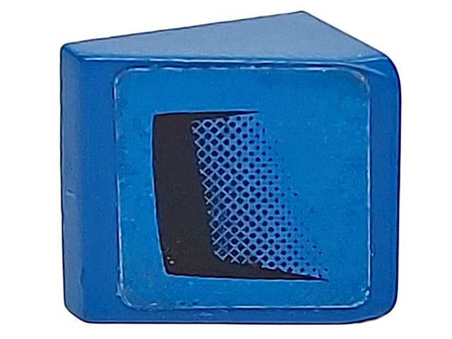Lego Slope 30 1 x 1 x 2/3 with Black Air Intake on Blue Background Pattern Model Right Side (Sticker) - Set 8151
