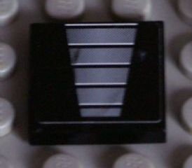 Lego Tile 2 x 2 with Silver Grille Pattern (Sticker) - Set 8158