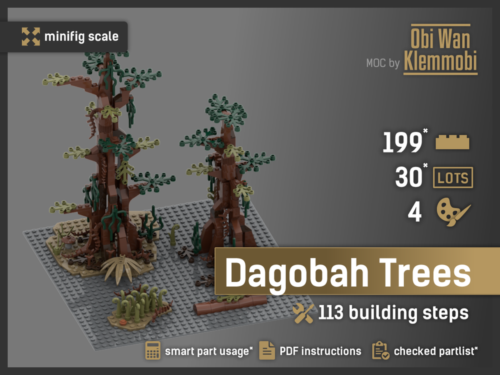 Lego Dagobah Swamp Trees